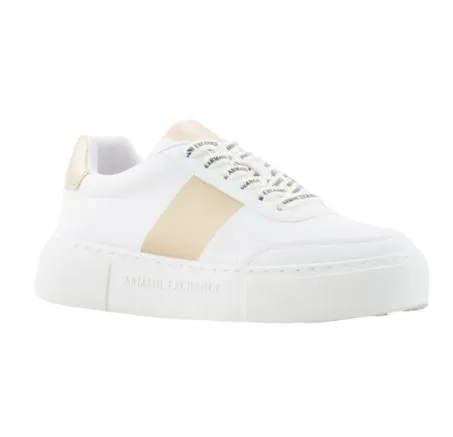 Scarpe Donna AX Armani Exchange XDX134 T782 Bianco Oro