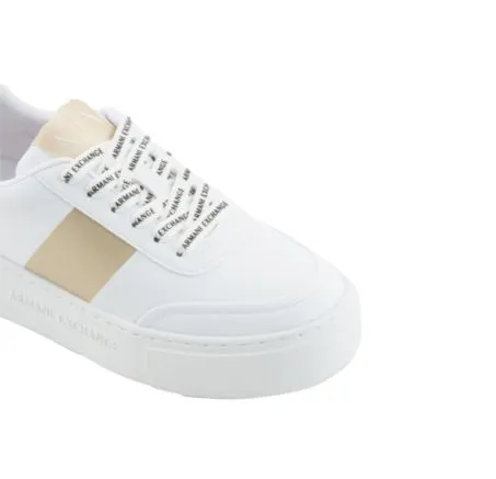 Scarpe Donna AX Armani Exchange XDX134 T782 Bianco Oro