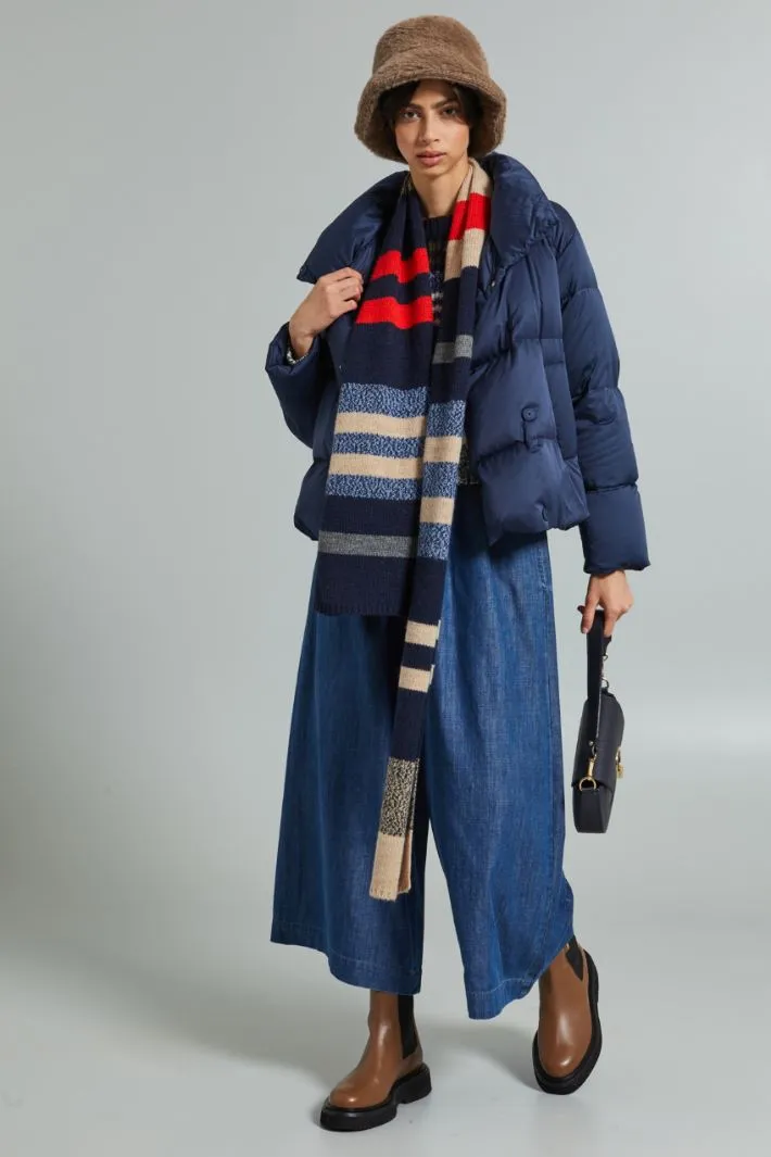 Sciarpa in filato di alpaca e lana
