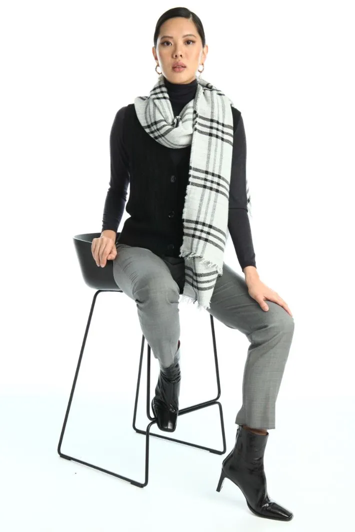 Sciarpa in jacquard check