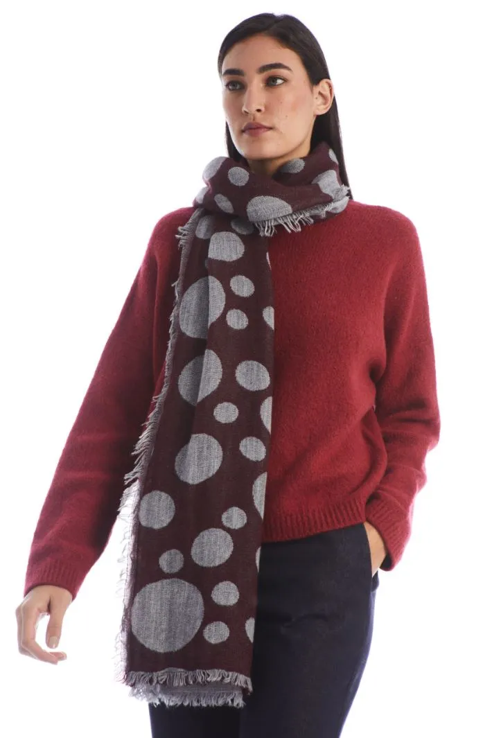 Sciarpa in jacquard pois