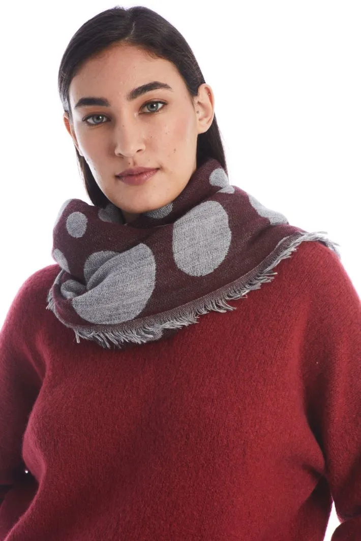 Sciarpa in jacquard pois