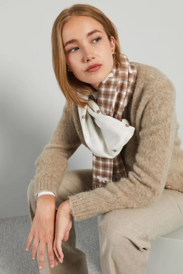 Sciarpa in lana jacquard