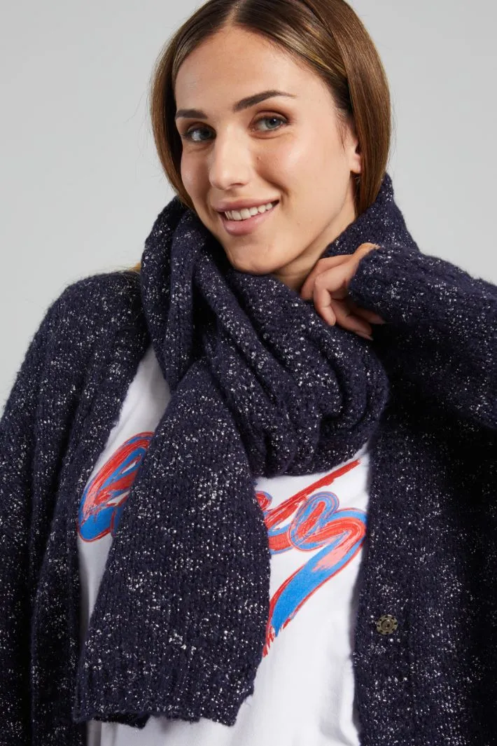 Sciarpa in maglia lamè