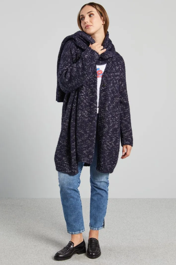 Sciarpa in maglia lamè