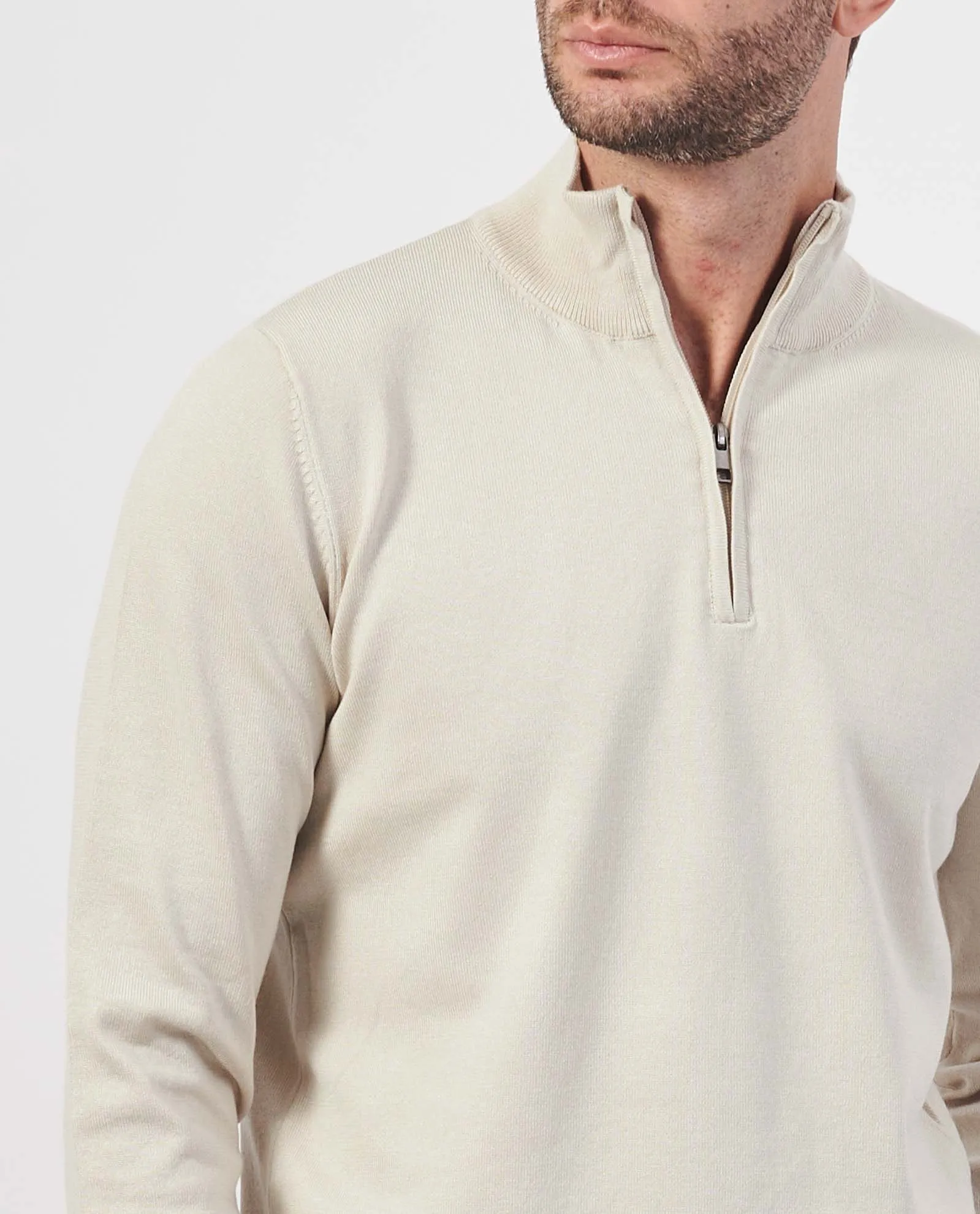 SETTE/MEZZO      Maglione uomo Settemezzo con mezza zip
