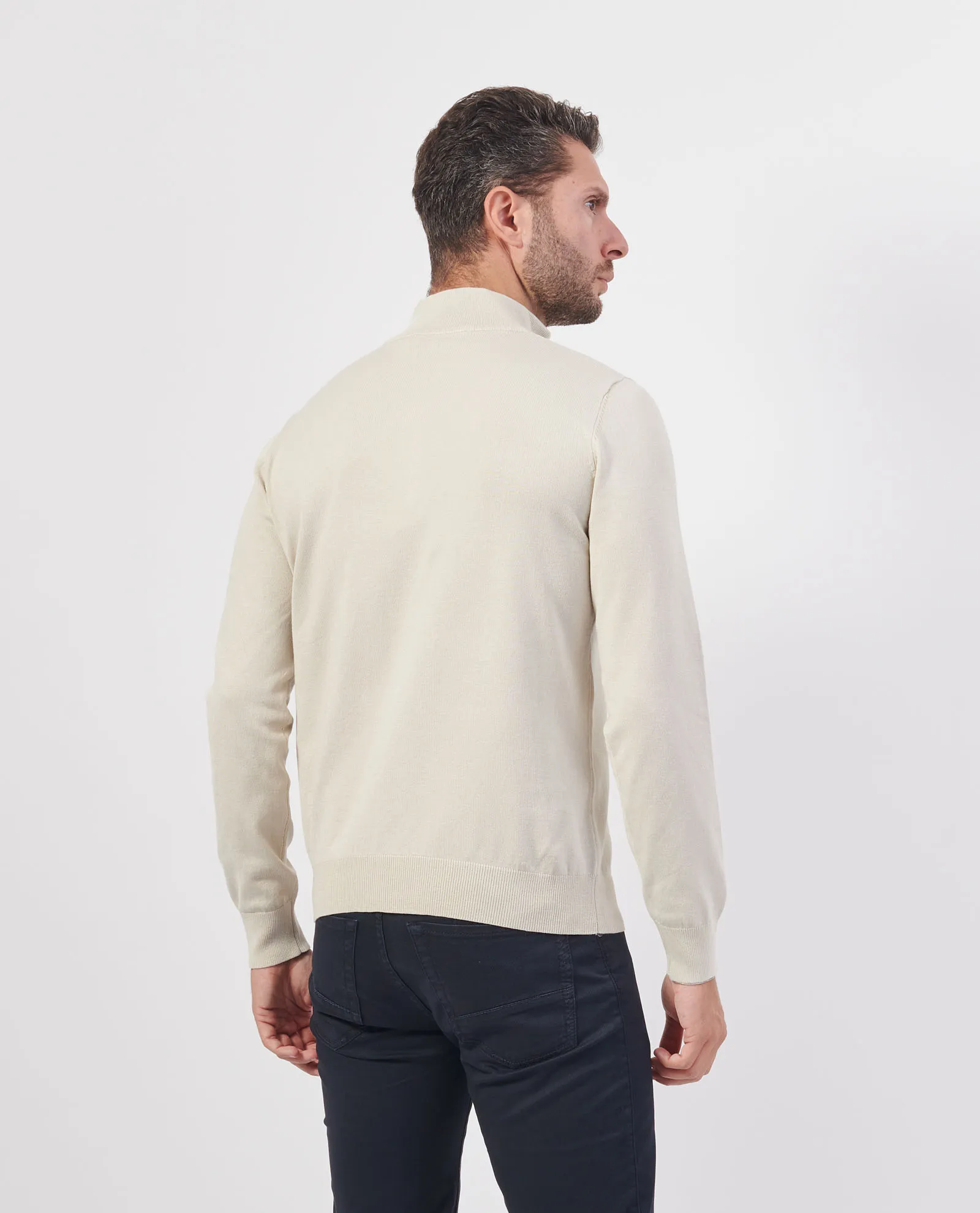 SETTE/MEZZO      Maglione uomo Settemezzo con mezza zip