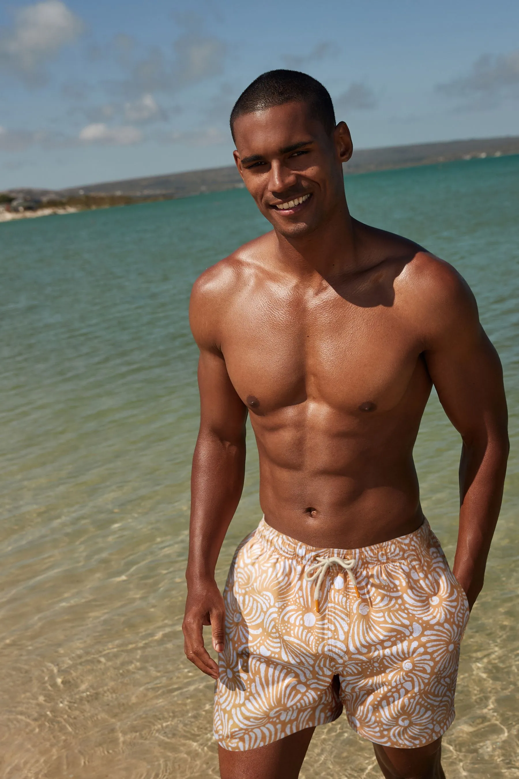 Shorts da bagno con stampa    