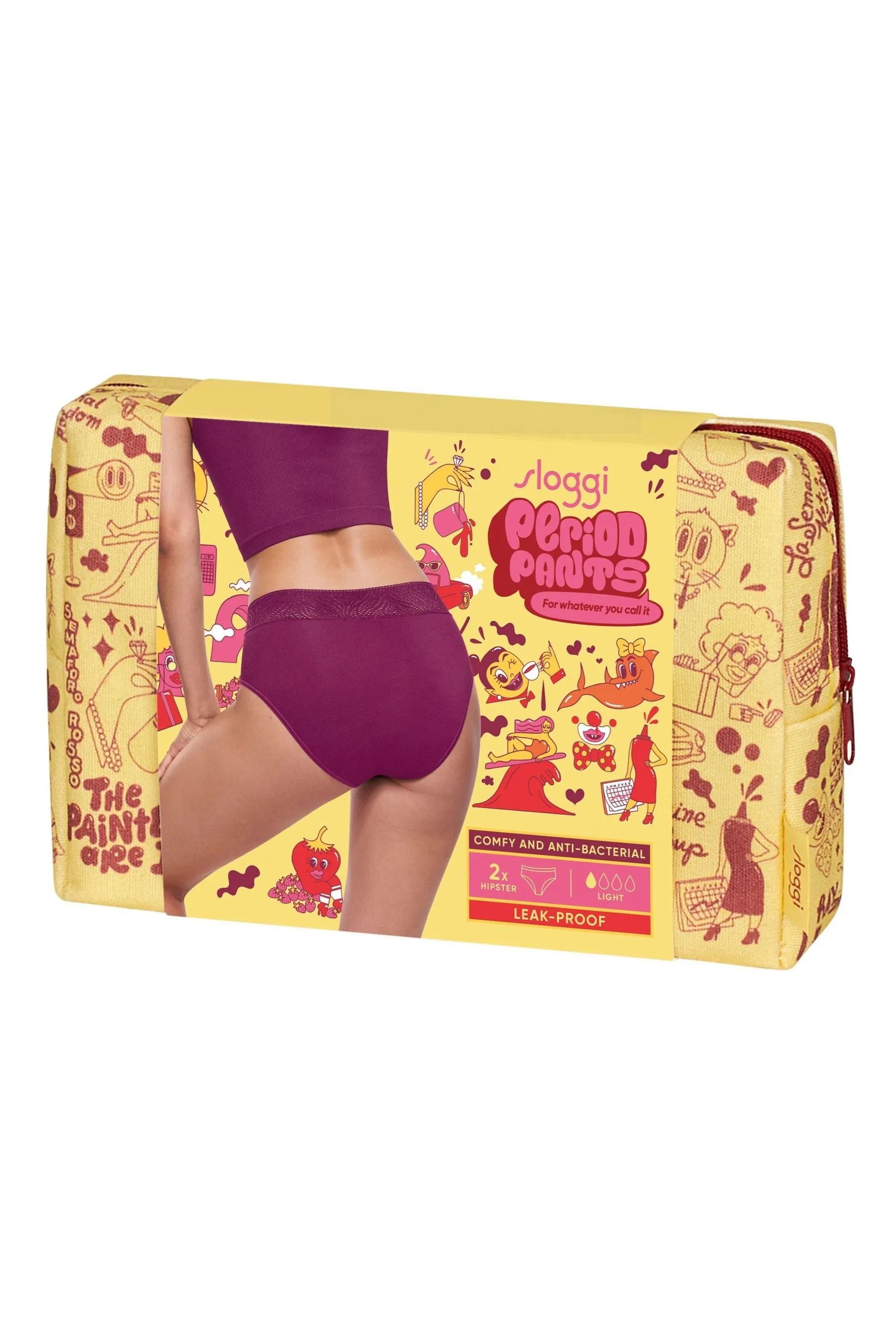 Sloggi Rosso - Pantaloni a vita bassa Slip 2 Confezione