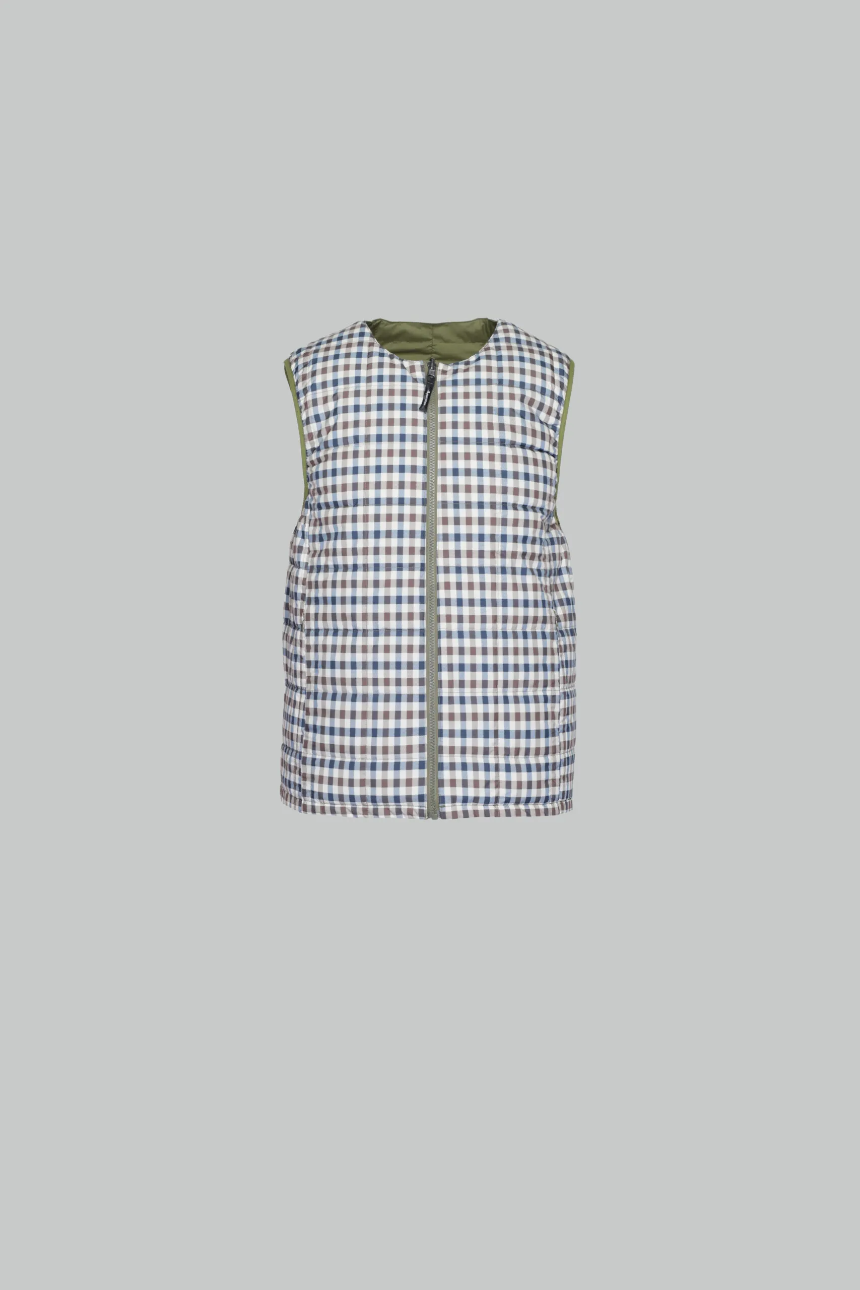 Smanicato Aquascutum ACTIVE REVERSIBLE VEST Verde Oliva