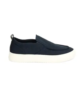 Sneakers slip-on blu in tessuto