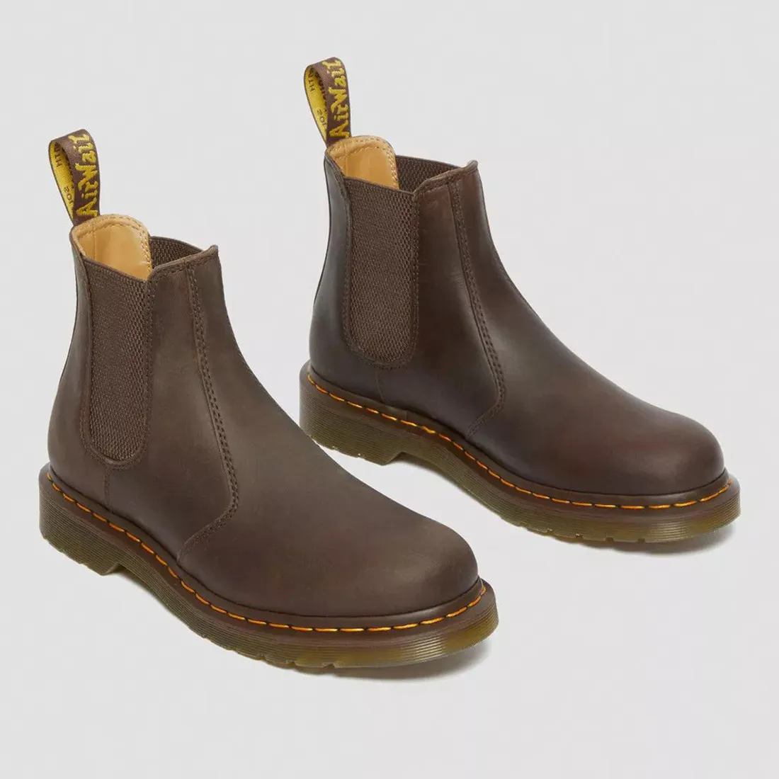 Stivaletto Chelsea Dr. Martens 2976 in pelle Crazy Horse marrone