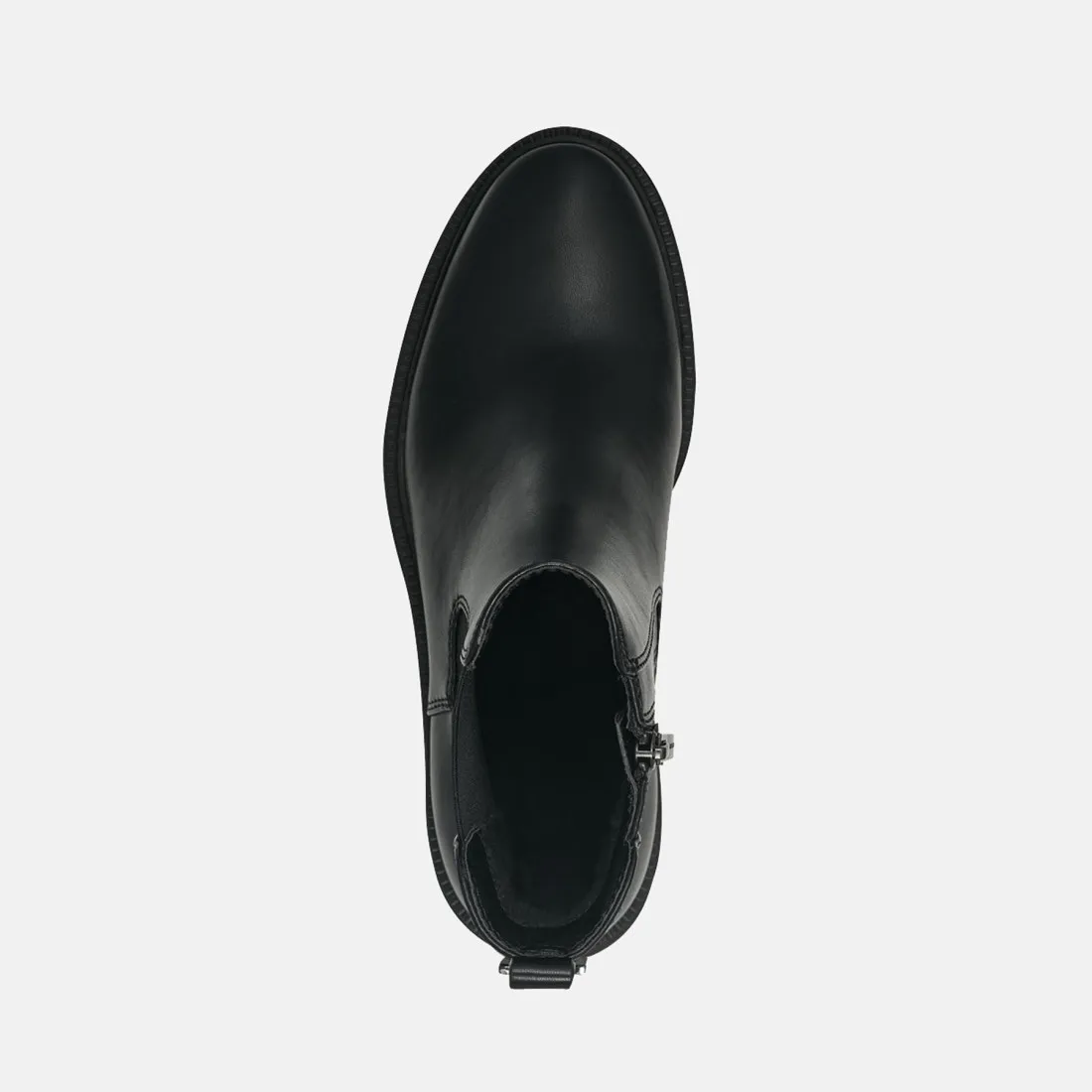 Stivaletto Chelsea Tamaris nero in ecopelle con tacco medio