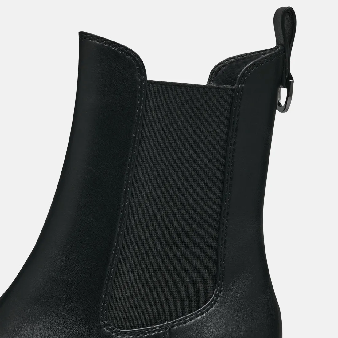 Stivaletto Chelsea Tamaris nero in ecopelle con tacco medio