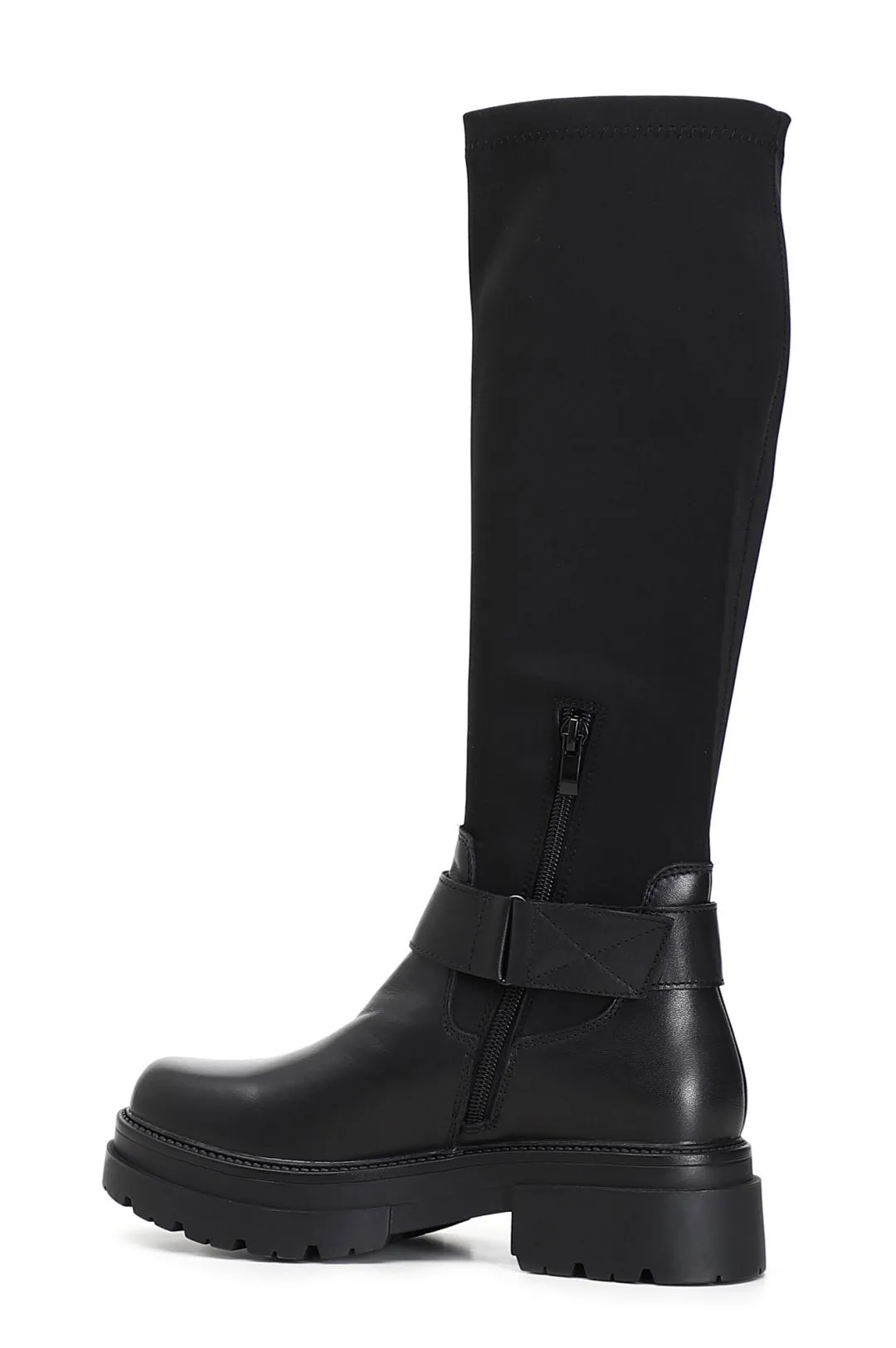 stivali con gambale stretch e cavigliera leva e metti.