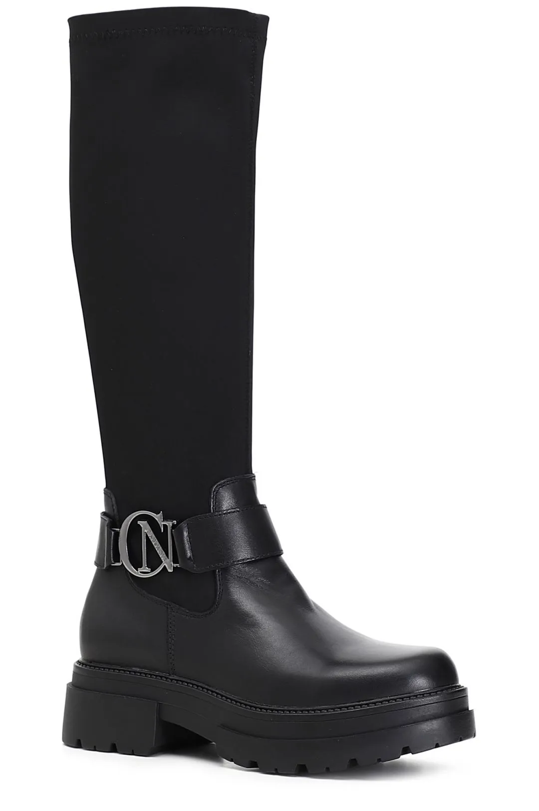 stivali con gambale stretch e cavigliera leva e metti.