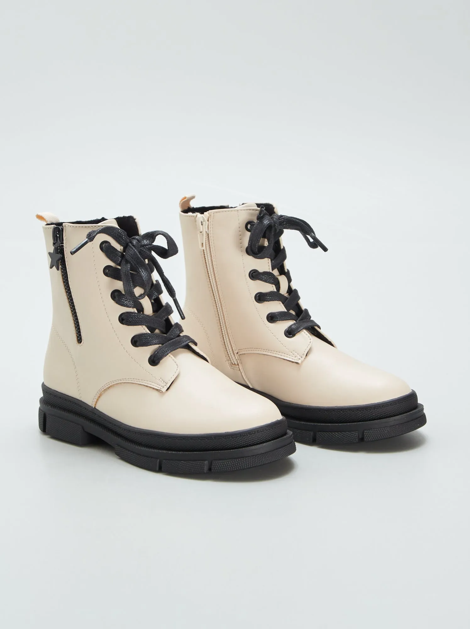 Stivali stile scarponi - BEIGE