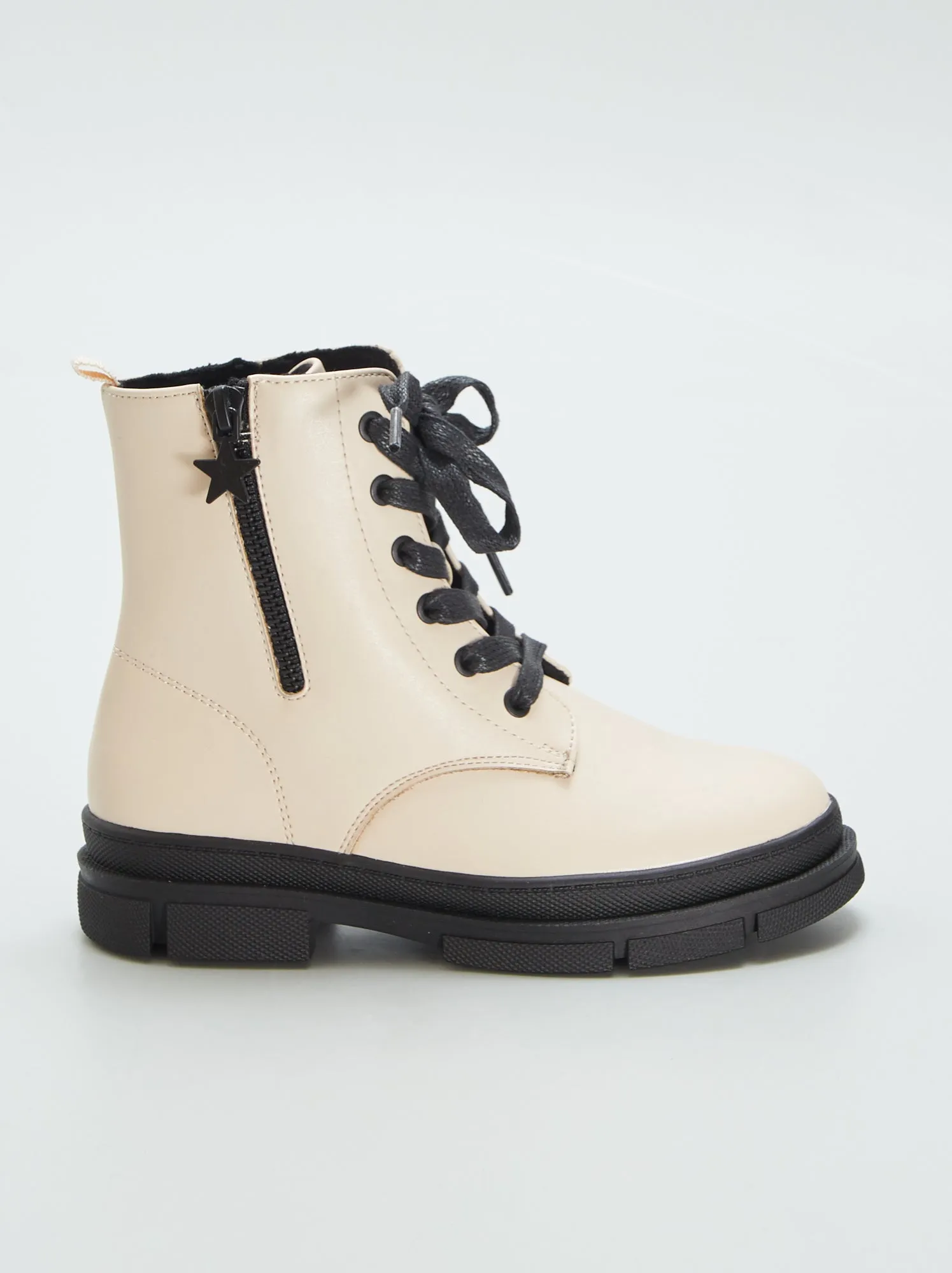 Stivali stile scarponi - BEIGE