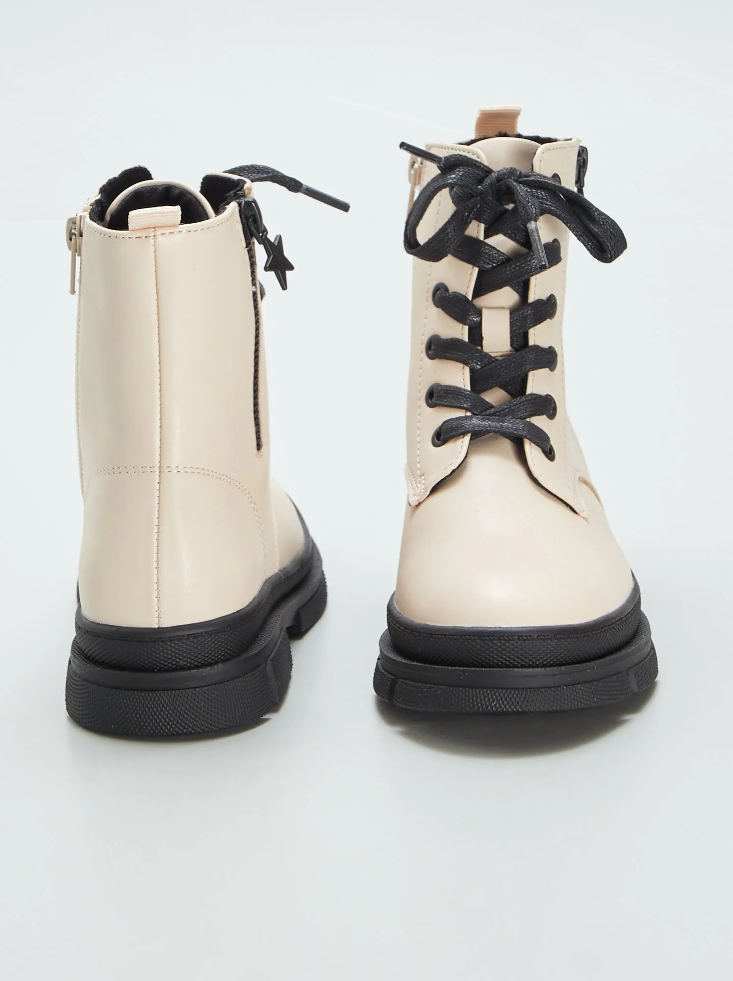 Stivali stile scarponi - BEIGE