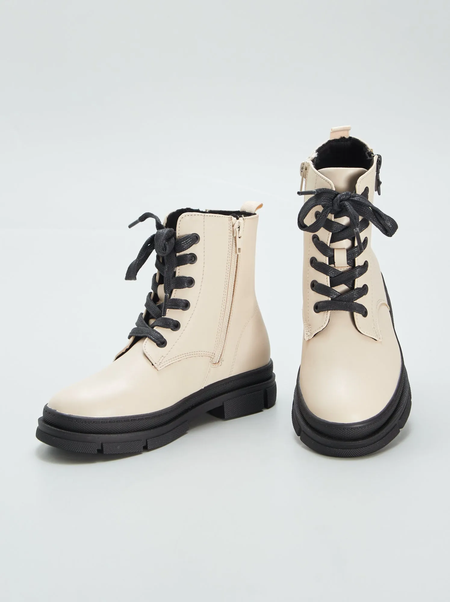Stivali stile scarponi - BEIGE