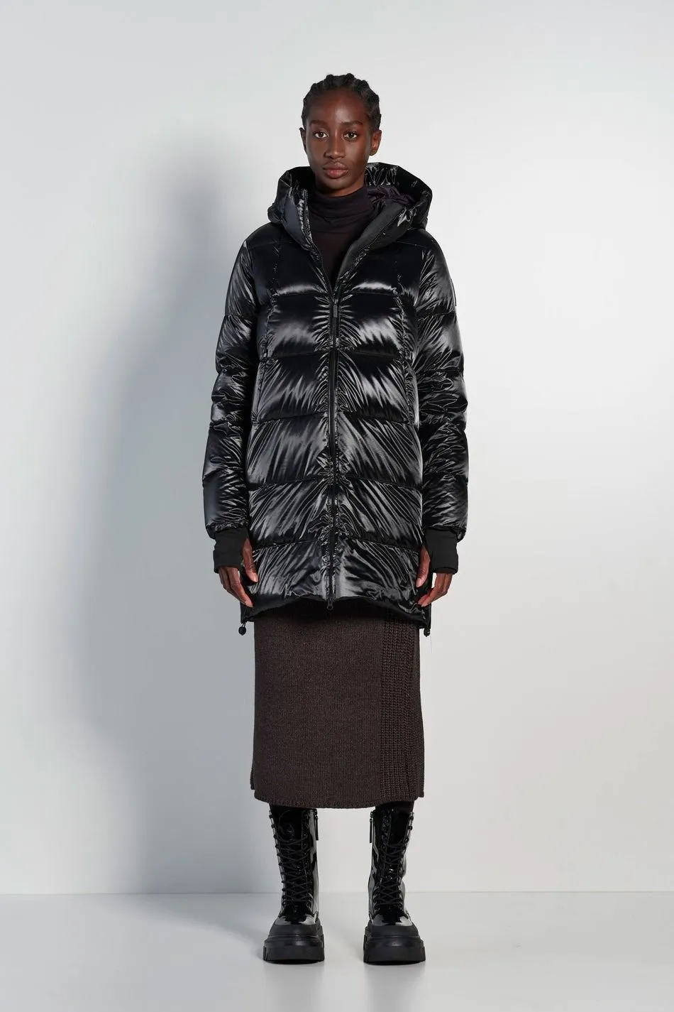 Stockholm jacket - piumino in tessuto brillante bomboogie