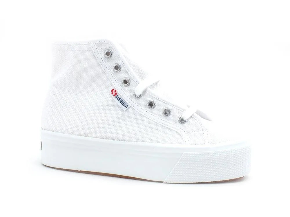 SUPERGA 2705 Hi Top Sneaker Donna Platform White S3111MW