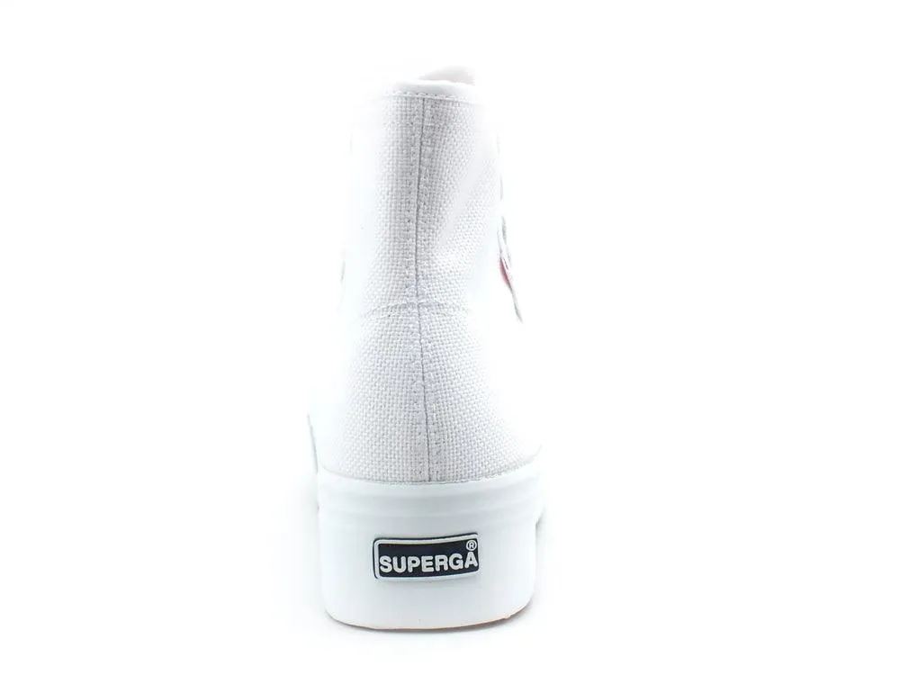 SUPERGA 2705 Hi Top Sneaker Donna Platform White S3111MW