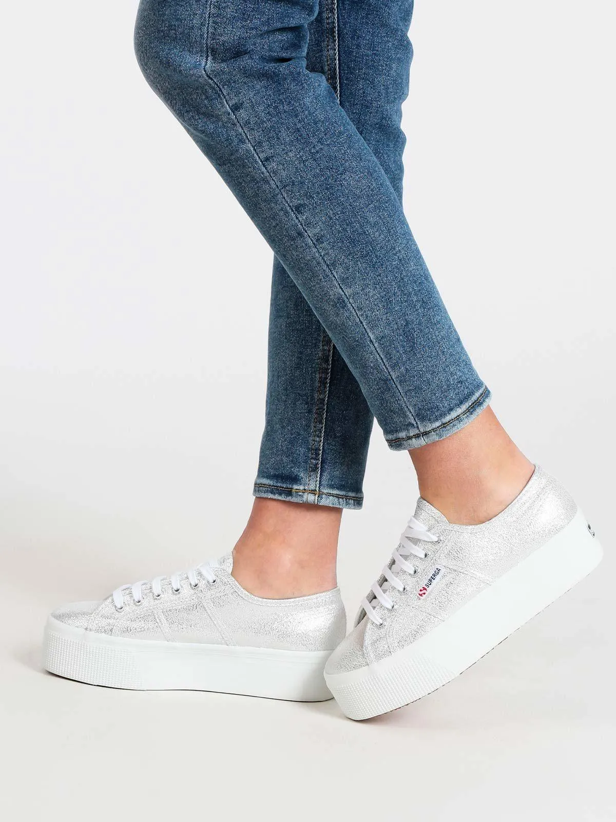Superga Chaussures en toile femme avec plateforme  2790 LAME