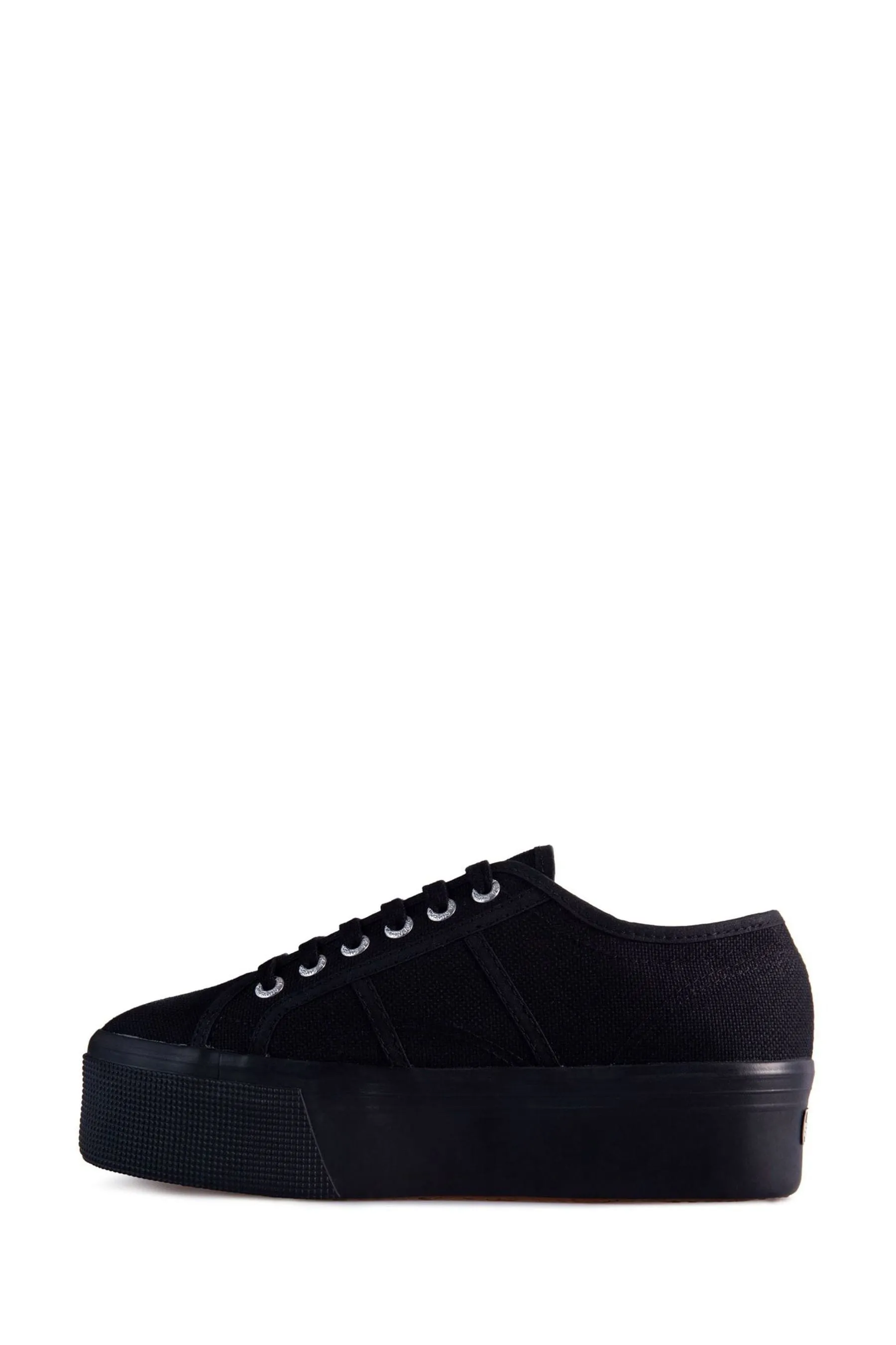 Superga Nero - 2790 - Scarpe da ginnastica flatform in tela