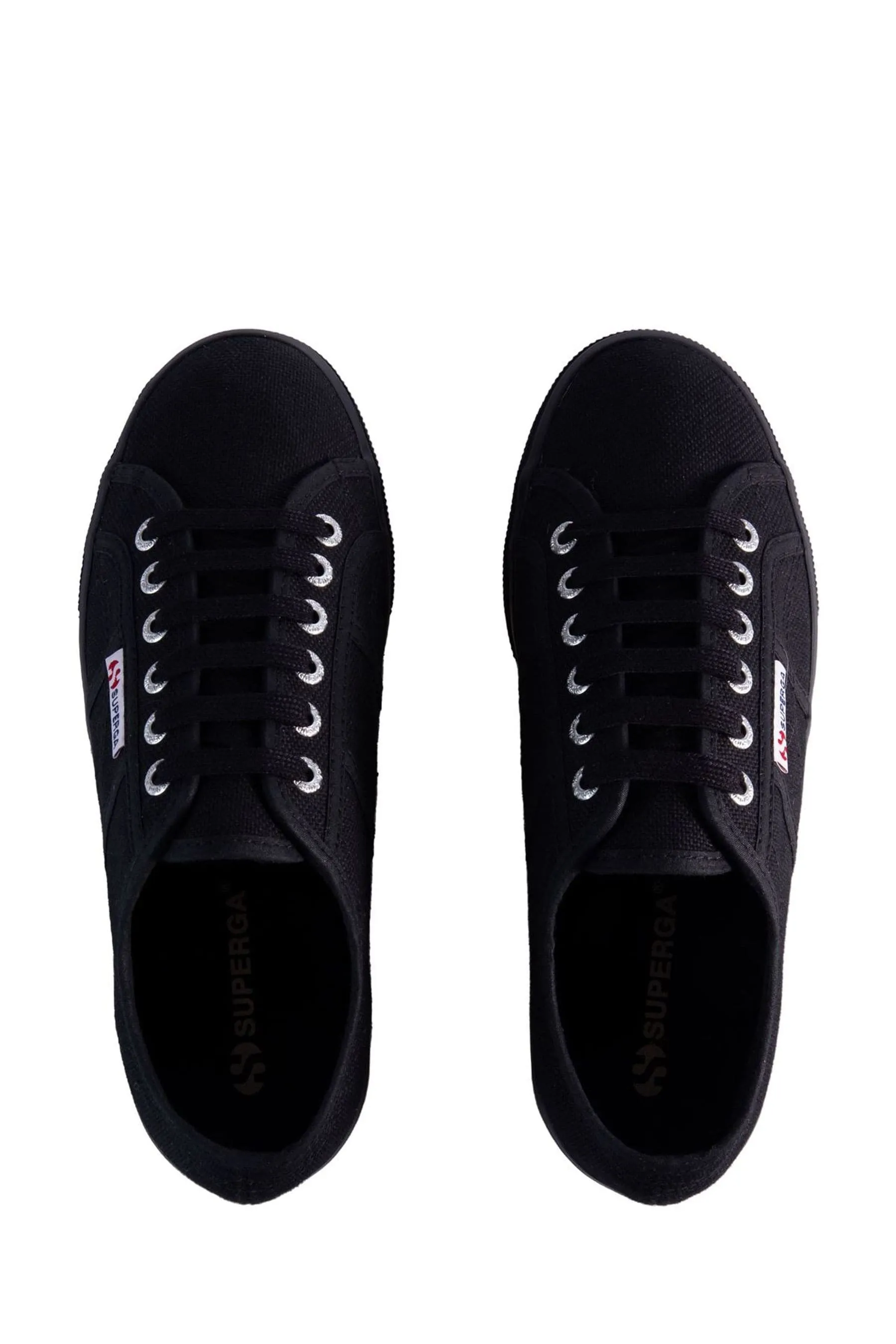 Superga Nero - 2790 - Scarpe da ginnastica flatform in tela