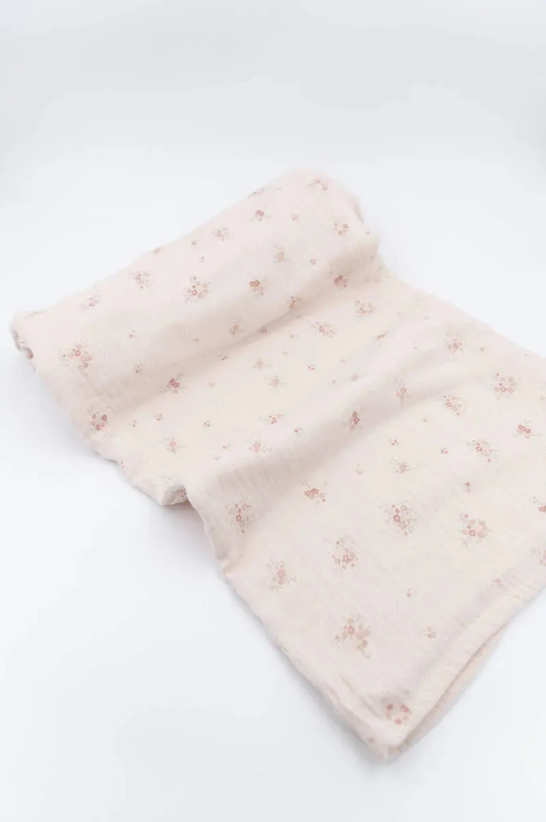 Swaddle Muslin Medium multi-uso 70x70cm 3-Pack - Bouquet / Soft Pink/ OffWhite