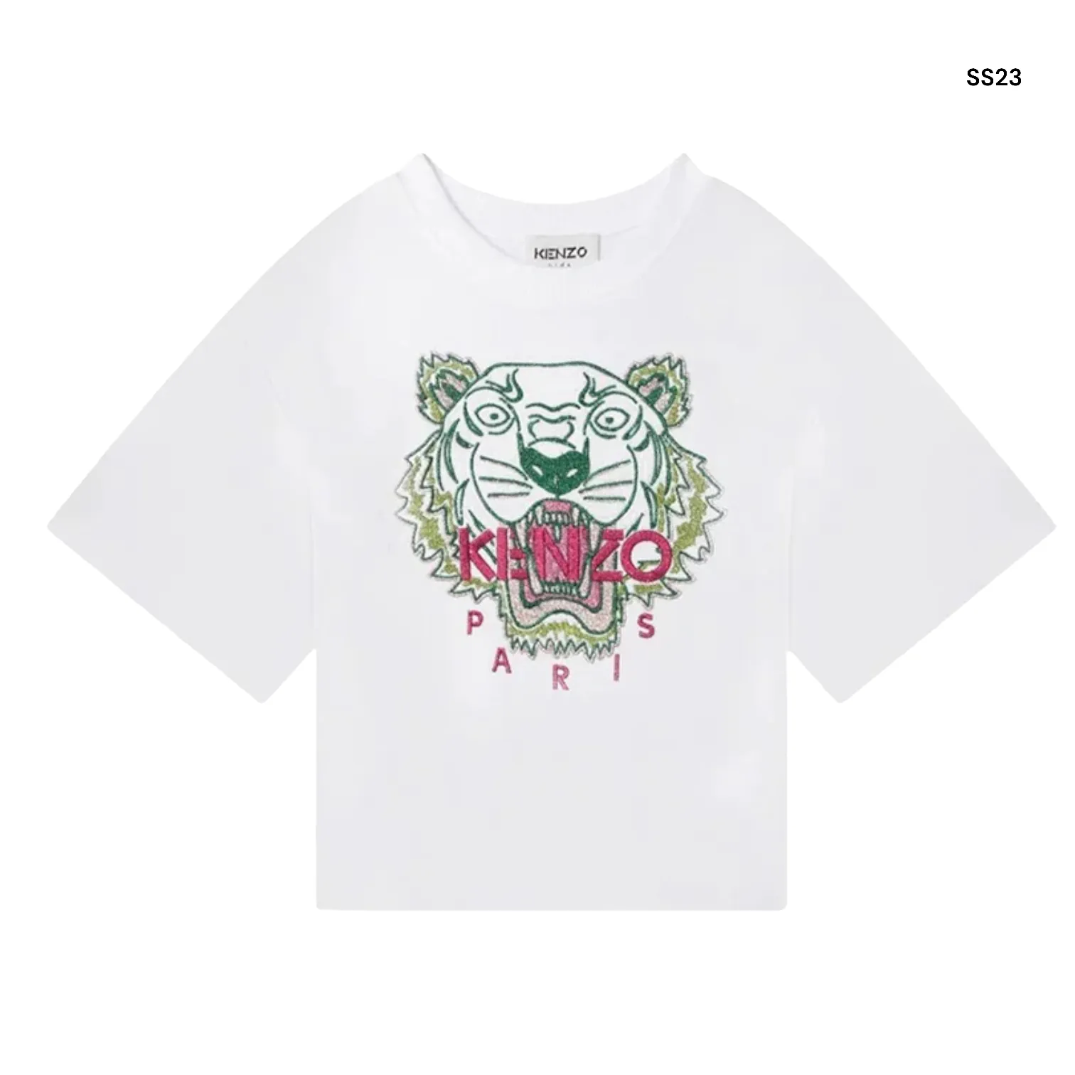 T-shirt bianca con logo per bambina