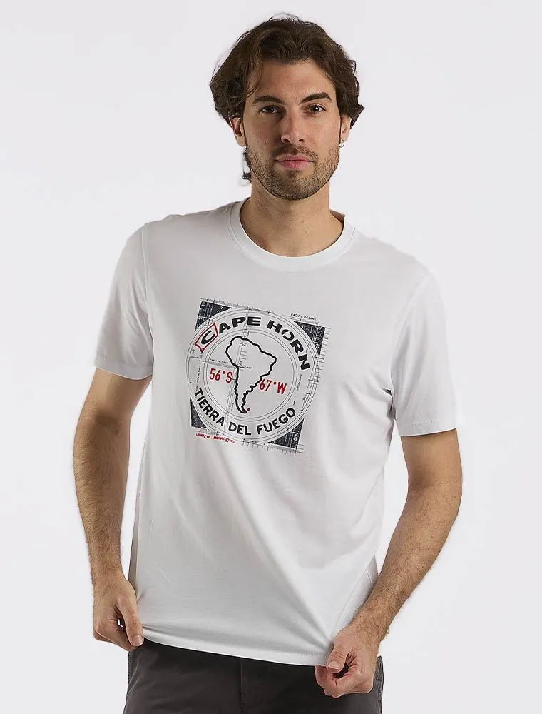 T-shirt Manica Corta Cape Horn - White