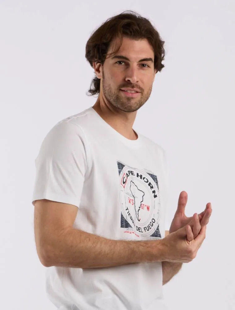T-shirt Manica Corta Cape Horn - White