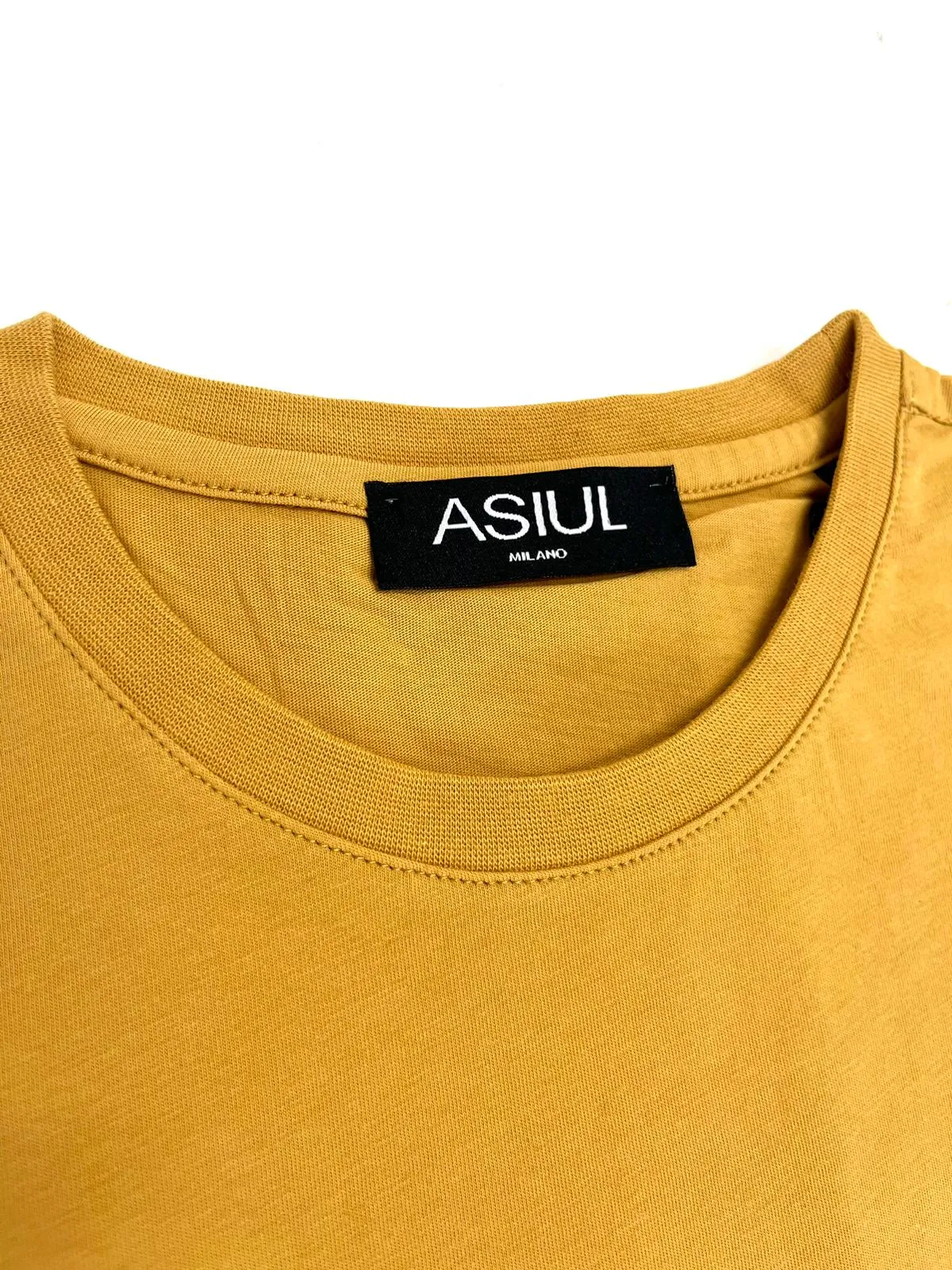 T-SHIRT SENAPE IN COTONE