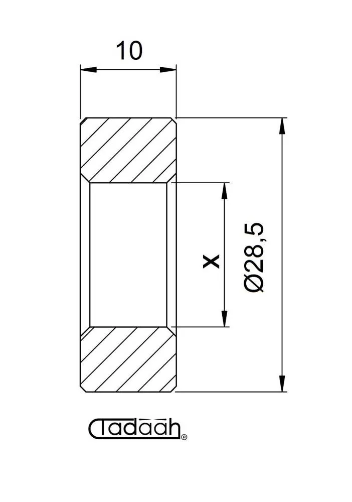 T1102850 Boccola Guidabarra per Gildemeister AS16, AS20, GS20, GM20, GM20AC, fino Ø25mm