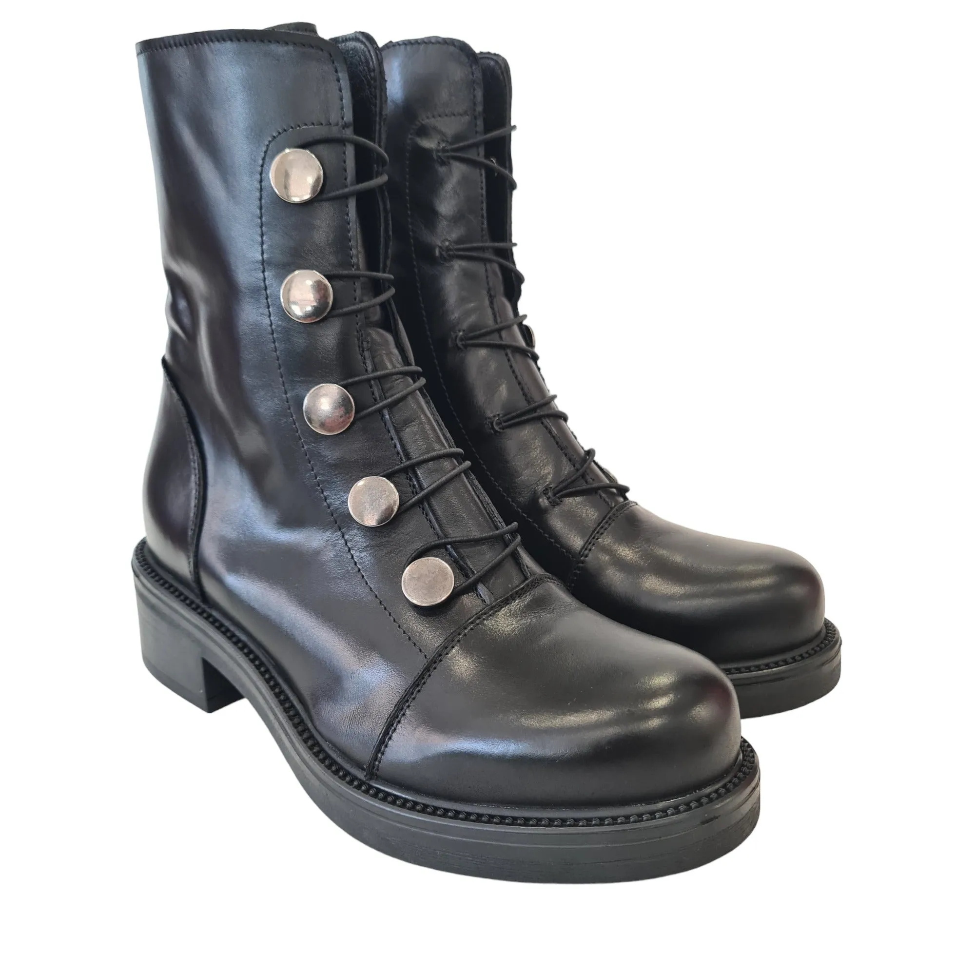 Tattoo Tronchetto Donna Nero con bottoni Rif.626