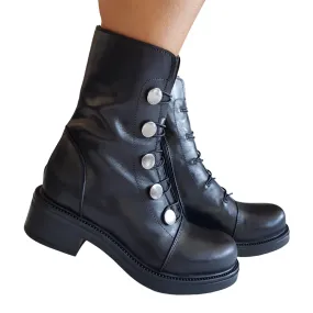 Tattoo Tronchetto Donna Nero con bottoni Rif.626
