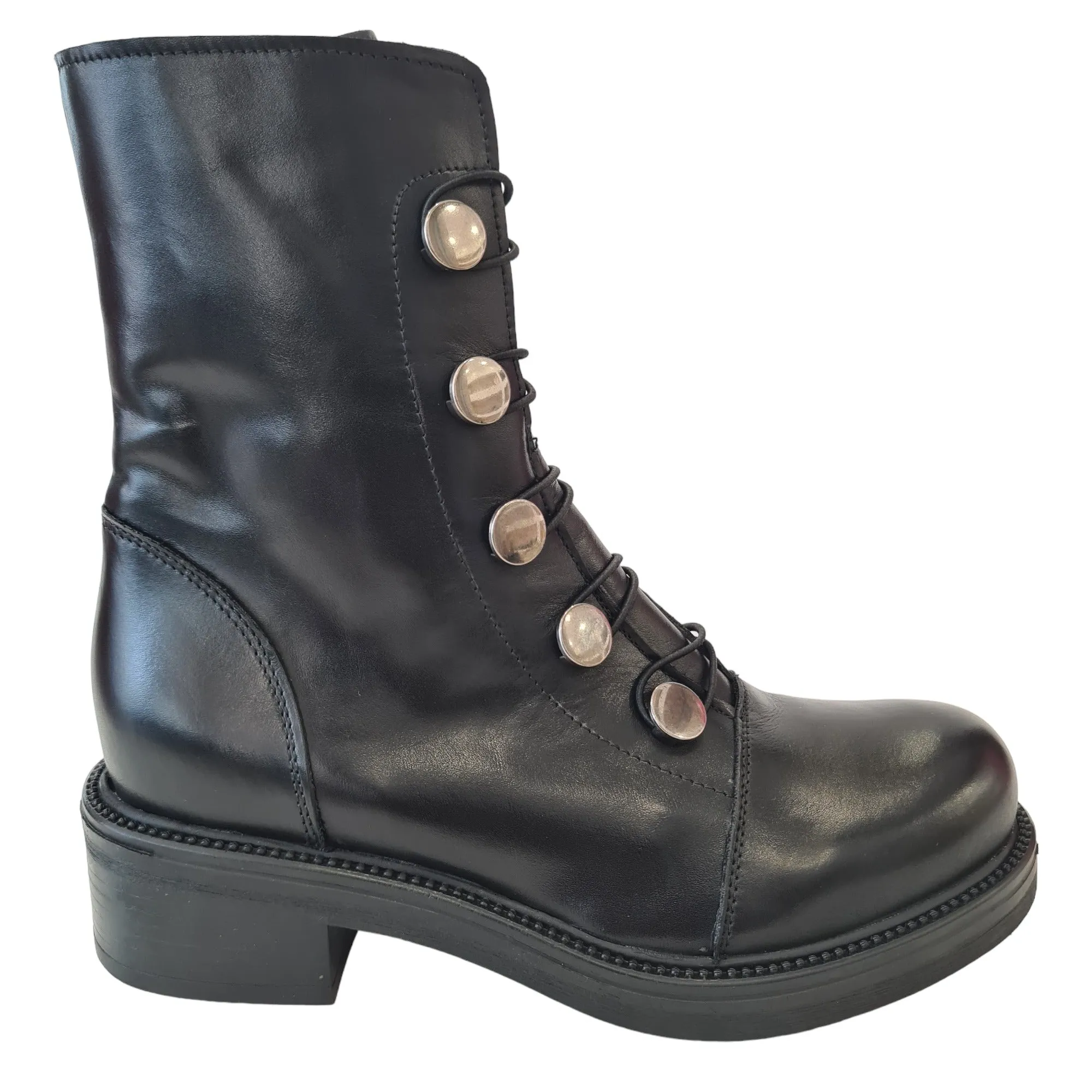 Tattoo Tronchetto Donna Nero con bottoni Rif.626