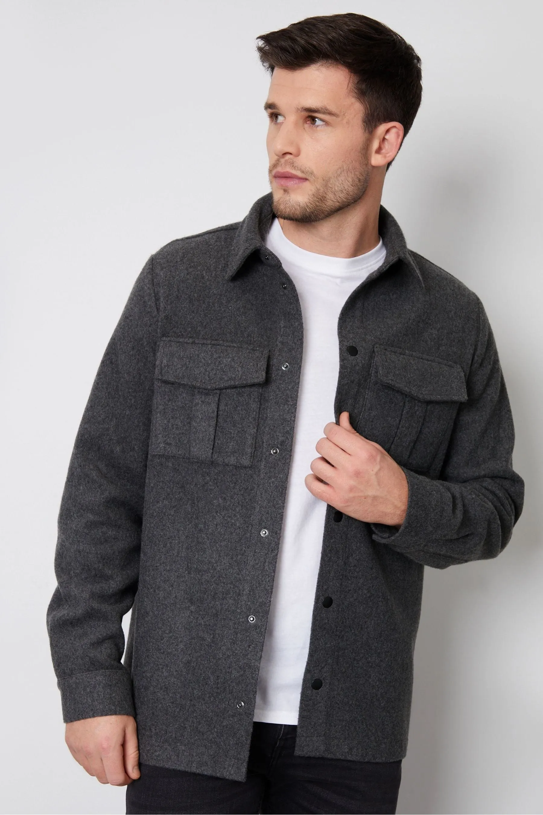 Threadbare - Giacca stile camicia spazzolata