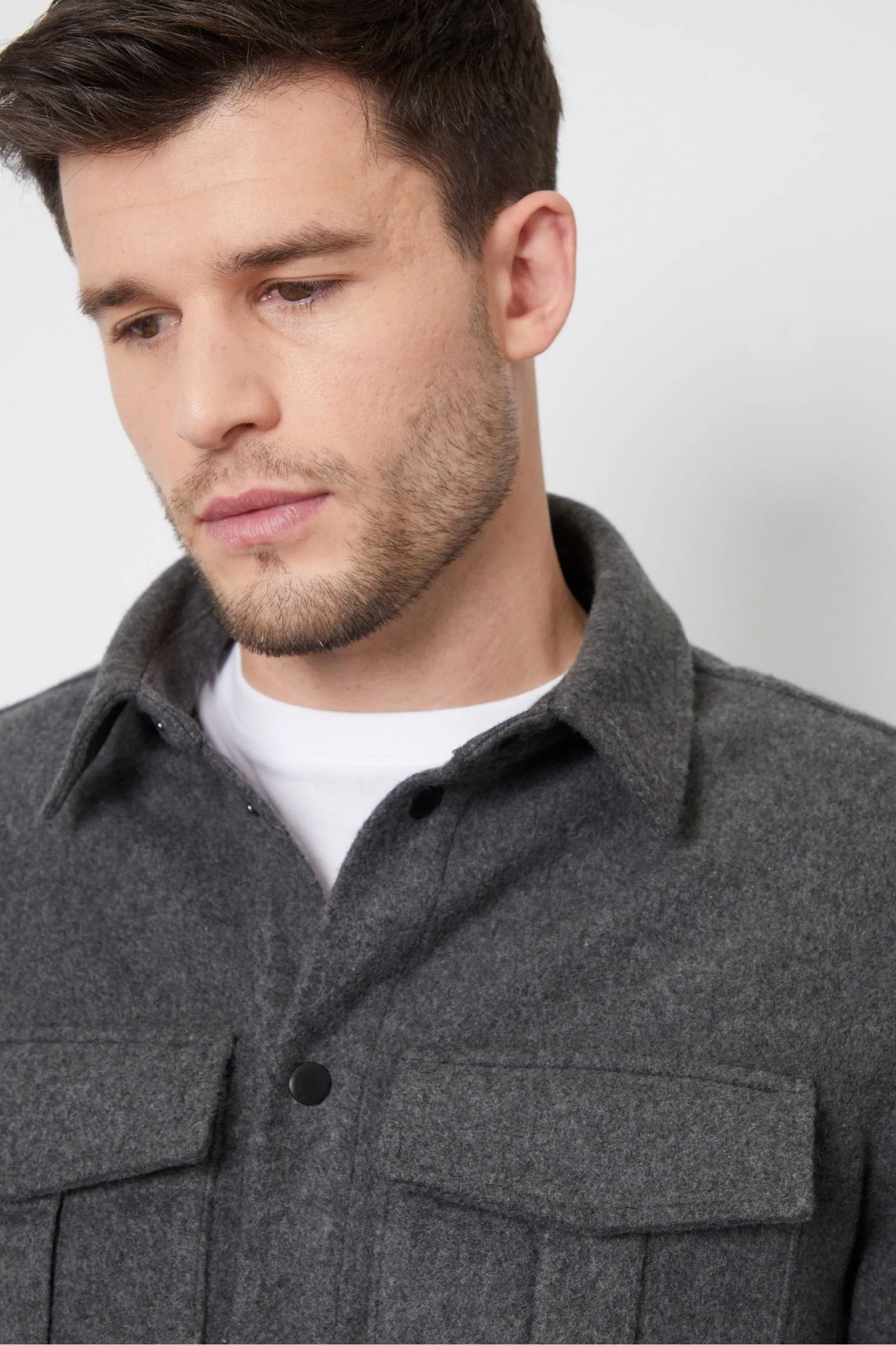 Threadbare - Giacca stile camicia spazzolata