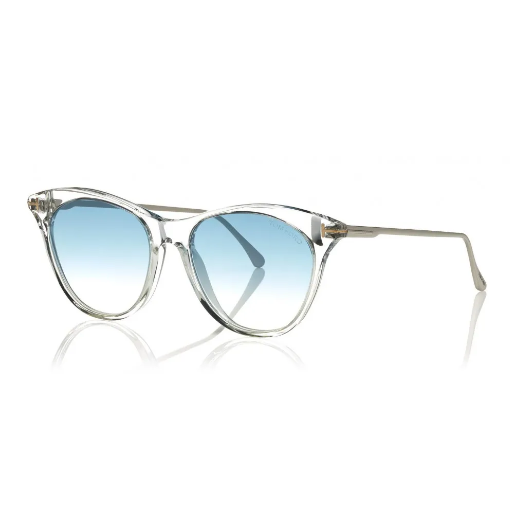 Tom Ford - Micaela Sunglasses - Occhiali da Sole Cat Eye in Acetato - FT0662 - Trasparente  - Tom Ford Eyewear