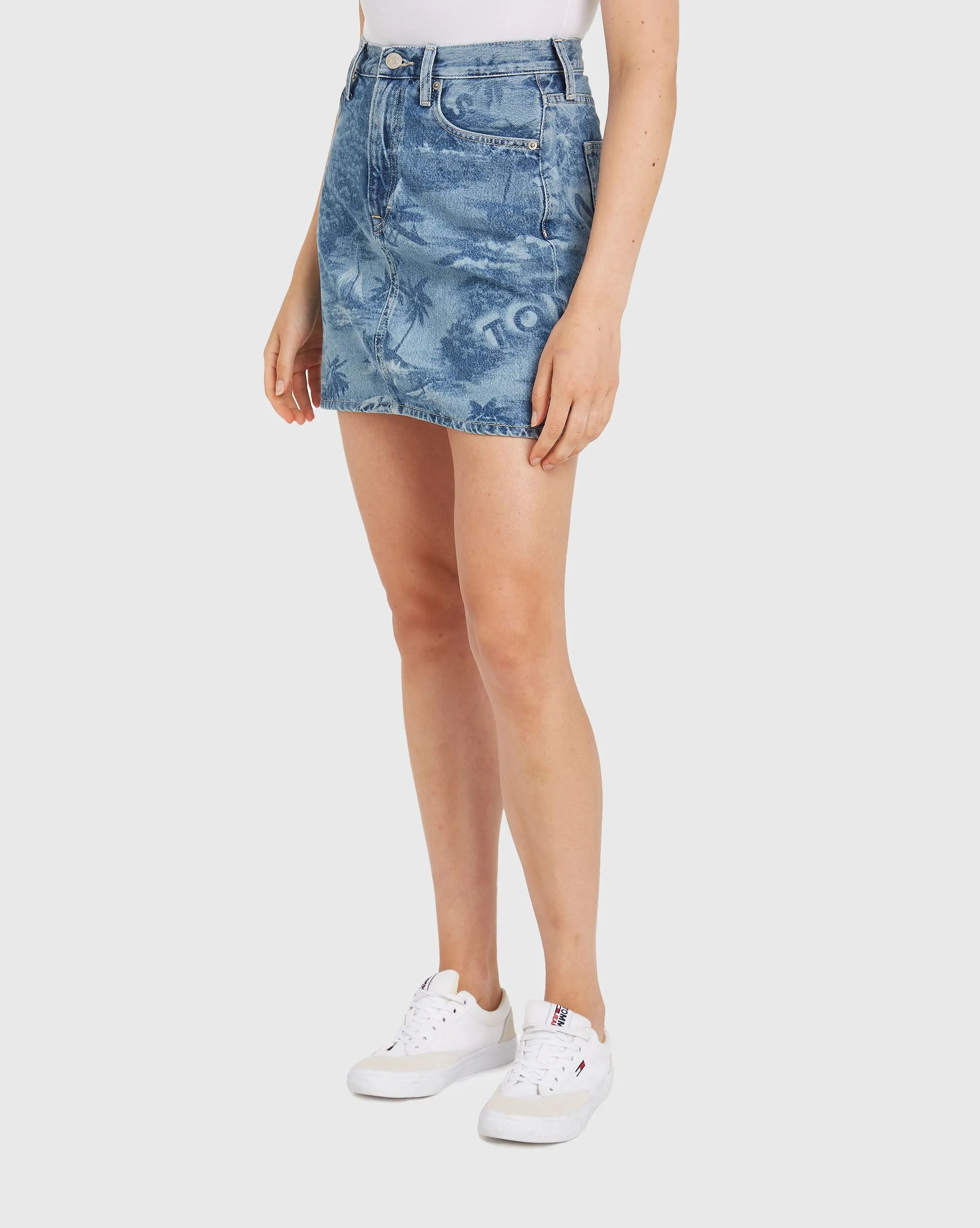 Tommy Hilfiger Gonna Mum Fit A Vita Alta Blu Donna