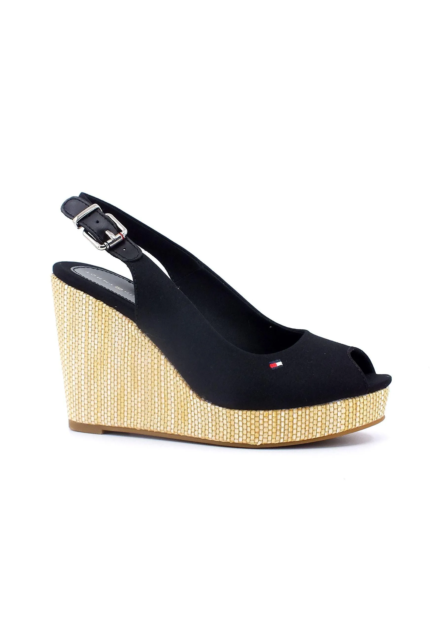 TOMMY HILFIGER Iconic Elena Sandalo Zeppa Donna Black FW0FW4789