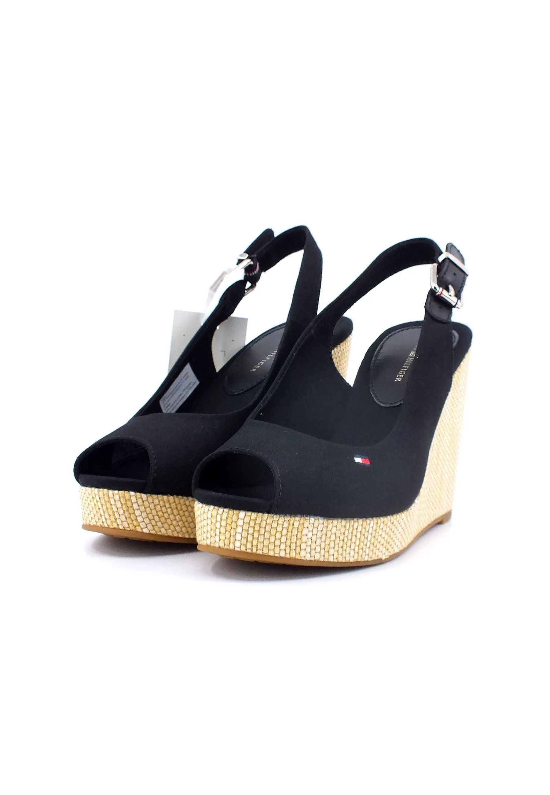 TOMMY HILFIGER Iconic Elena Sandalo Zeppa Donna Black FW0FW4789