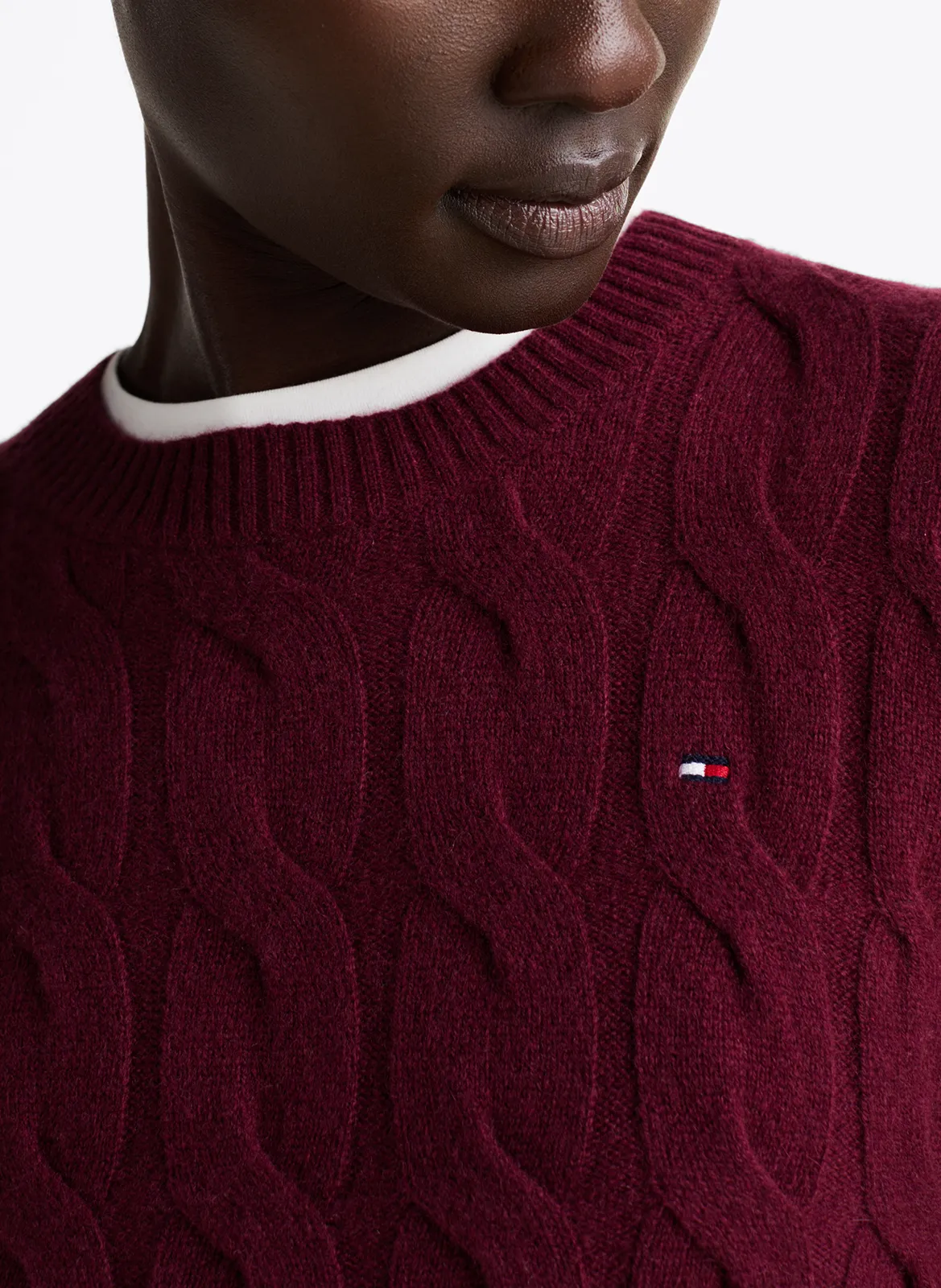  TOMMY HILFIGER   Maglione a girocollo in lana | Viola