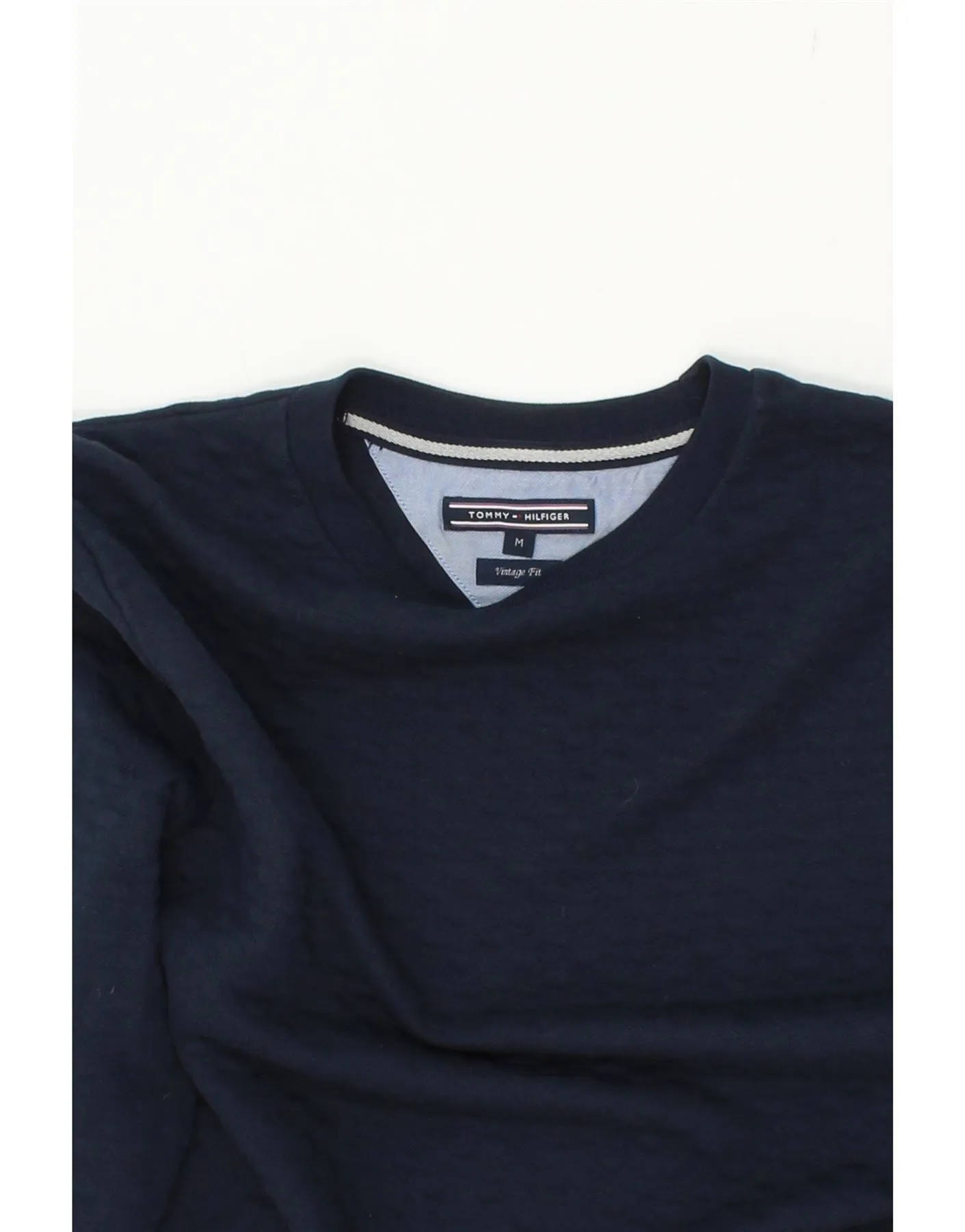 TOMMY HILFIGER Mens Vintage Fit Sweatshirt Jumper Medium Navy Blue
