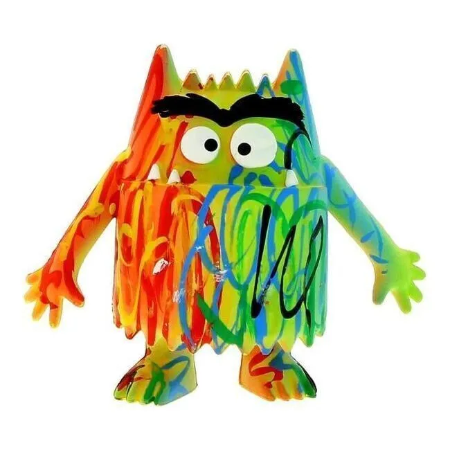 Topper per torta mostro multicolore 6,5 cm