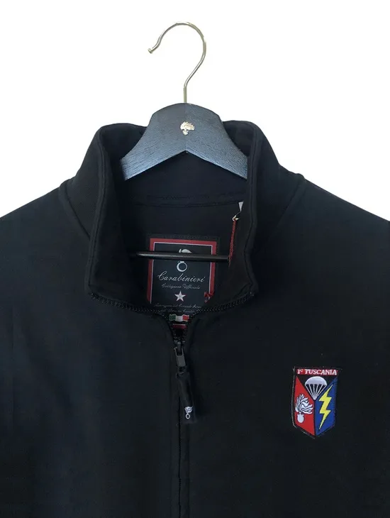 Tuscania Felpa Garzata Fullzip Nero Patch A Cuore /2xl