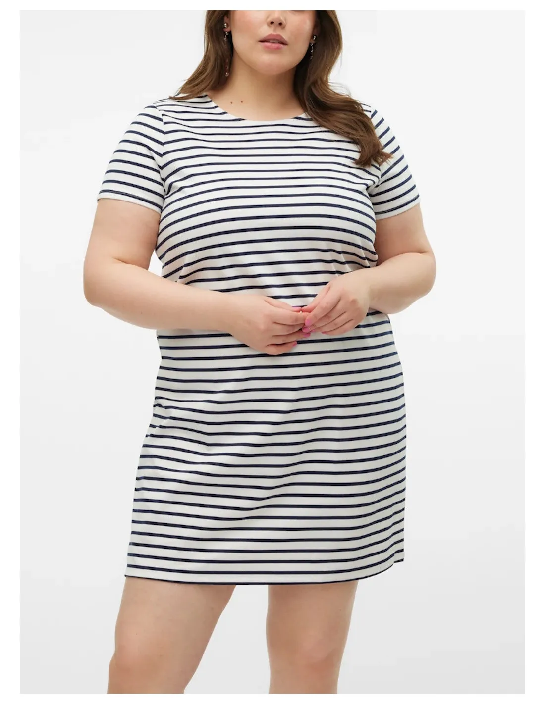VERO MODA CURVE CABBY SS SHORT ZIP DRESS JRS NOOS